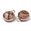 Natural Picture Jasper Pendants G-T131-101C-3