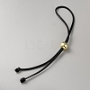 Detachable PU Leather Drawstring Pull String Purse Strap with Plastic Bead AJEW-WH0475-42A-1