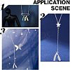12pcs 3 Colors 304 Stainless Steel Pendants STAS-UN0023-61-6