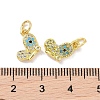 Real 18K Gold Plated Brass Micro Pave Cubic Zirconia Pendants KK-L209-044G-01-3