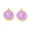 Golden Plated Alloy Enamel Charms ENAM-S118-10Y-1