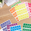 10Pcs 10 Colors Paper Self-Adhesive Stickers DIY-SP0006-12-7