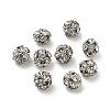 10mm Brass Rhinestone Beads X1-KK-S519-01C-P-1