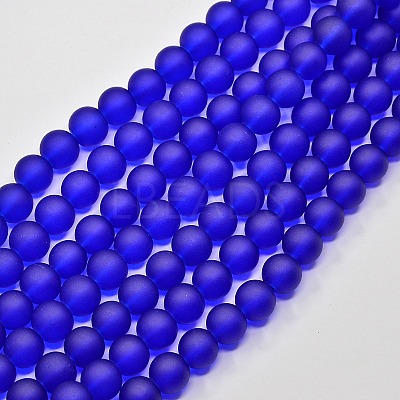 Baking Paint Transparent Glass Bead Strands X-GLAA-S031-4mm-09-1