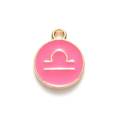 Alloy Enamel Pendants X-ENAM-S124-01B-03K-1