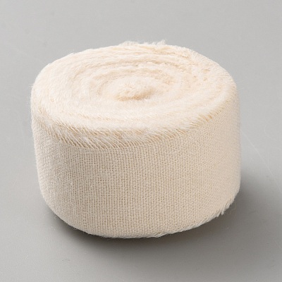 Cotton Frayed Ribbons OCOR-WH0036-46B-1