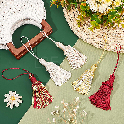 5Pcs 5 Colors Polyester Tassel Pendant Decorations DIY-BC0005-62-1