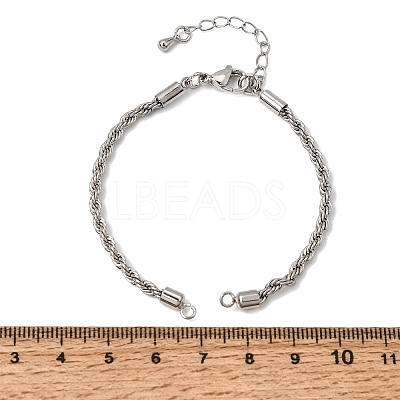 Adjustable Braided Brass Rope Chain Bracelet Making for DIY Connector Findings KK-CBA5ABD-01P-1