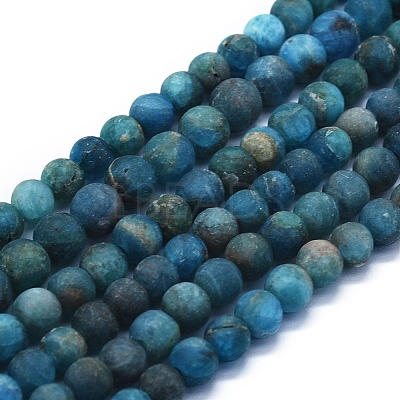 Natural Apatite Beads Strands G-E561-03-6mm-1