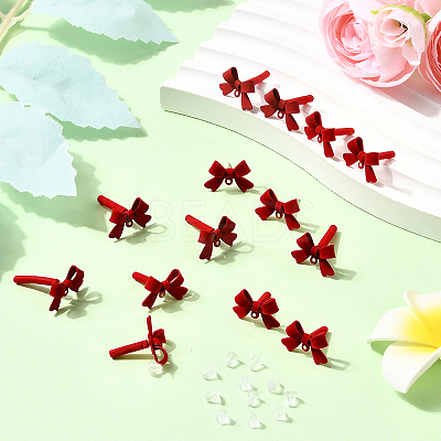 32Pcs Alloy Stud Earring Findings FIND-BBC0005-28A-1