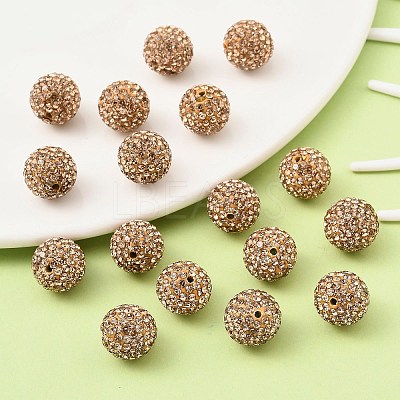 Pave Disco Ball Beads X-RB-Q195-14mm-246-1