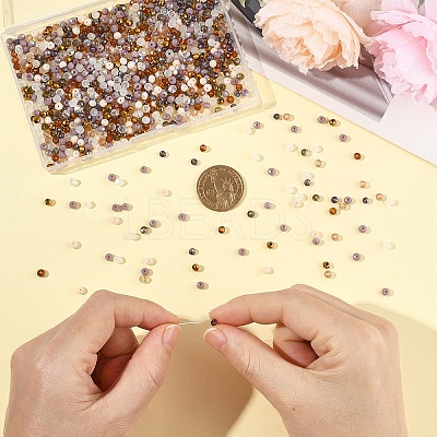 1000Pcs 10 Colors Electroplate Transparent Glass Beads EGLA-YW0005-72B-1