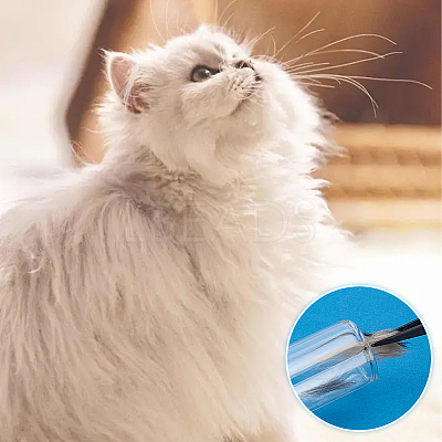 2Pcs Glass Bead Storage Tubes with Bamboo Caps for Cat Fur Storage AJEW-WR0002-82-1
