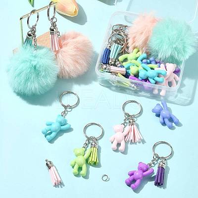 DIY Bear Keychain Making Kits DIY-FS0009-14-1