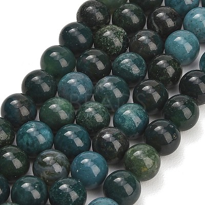 Natural Moss Agate Beads Strands GG-CBA7BB7-A02-6mm-1