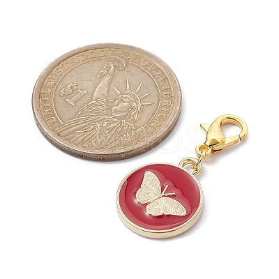 Alloy Enamel Pendant Decorations HJEW-JM01517-1