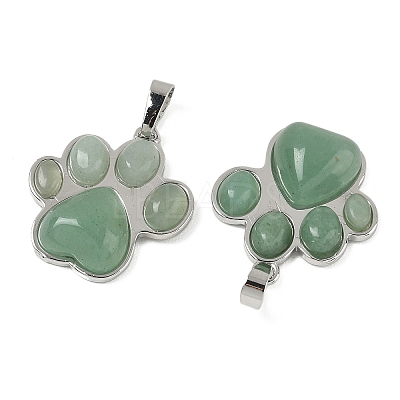 Natural Green Aventurine Pendants G-B194-02P-09-1