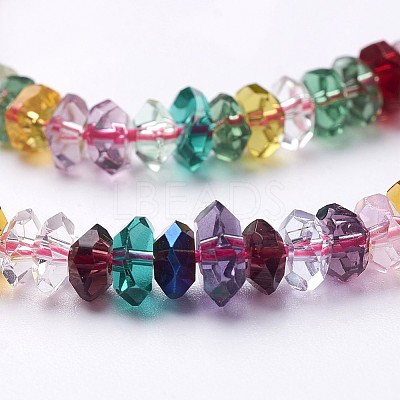 Faceted Glass Rondelle Beads Strands X-GF3x6mm-5-1