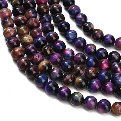 Natural Tiger Eye Beads Strands G-F591-18-8mm-10-1