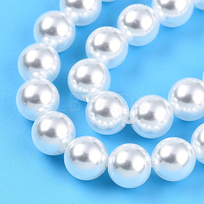 Baking Paint Pearlized Glass Pearl Bead Strands HY-N002-6mm-A12-1