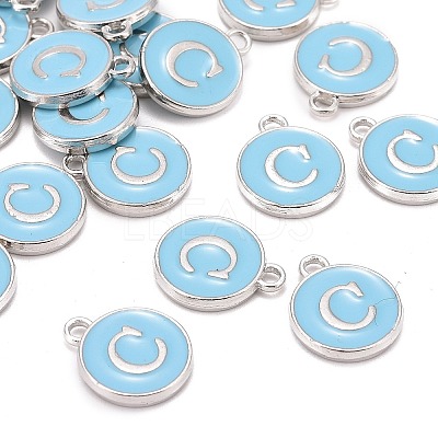 Platinum Plated Alloy Enamel Charms LS-X-ENAM-S118-04C-P-1
