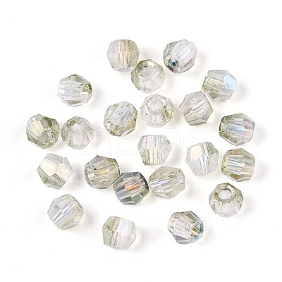 Transparent Spray Painted Glass Beads EGLA-N018-4mm-03-1