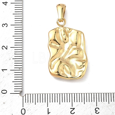 Textured 304 Stainless Steel Pendants STAS-L309-13G-1
