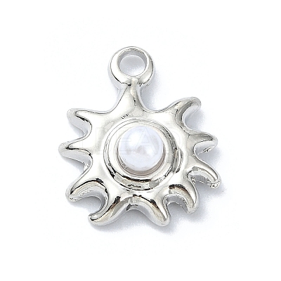 Alloy With ABS Pearl Pendants PALLOY-S188-02P-1