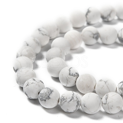 Natural Howlite Beads Strands G-D696-8mm-1