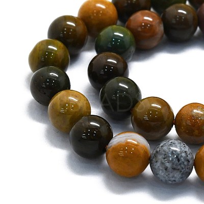 Natural Ocean Jasper Beads Strands G-P457-C03-04-1