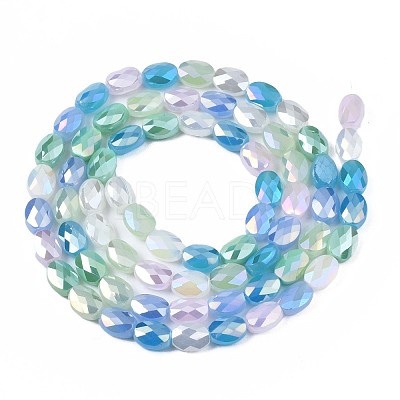 Electroplate Glass Beads Strands EGLA-S194-17E-1