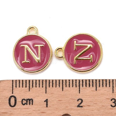 Golden Plated Alloy Enamel Charms ENAM-S118-08N-1