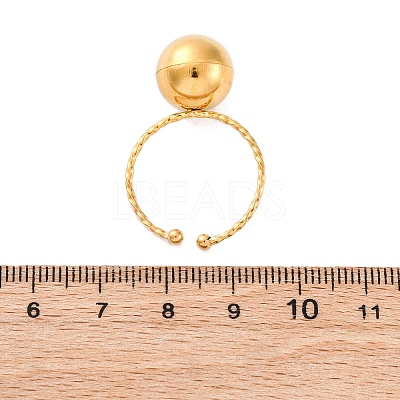 304 Stainless Steel Cuff Rings for Women RJEW-F175-01G-02-1