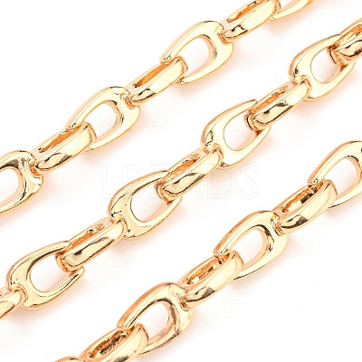 Alloy Teardrop Link Chains LCHA-K001-02G-1