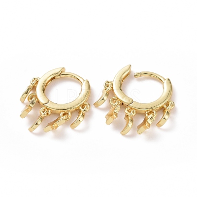 Brass Huggie Hoop Earrings EJEW-K083-44G-1