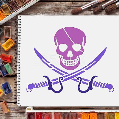 Large Plastic Reusable Drawing Painting Stencils Templates DIY-WH0202-074-1