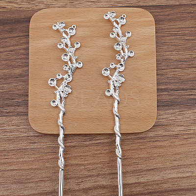 Flower Alloy Hair Sticks Findings LS-PW-WG35257-02-1