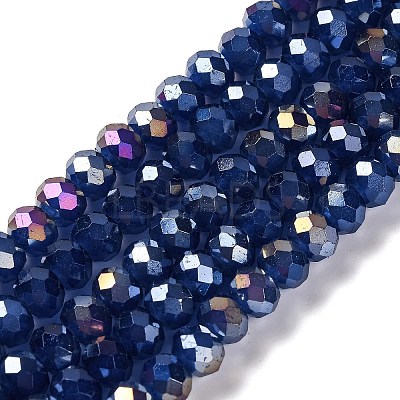 Baking Electroplate Glass Beads Strands DGLA-A039-J10mm-B04-1