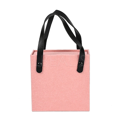 PU Jewelry Set Drawer Boxes with Square Sponge Inside and Texture Paper Rectangle Jewelry Bags LS-ABAG-B009-02D-1
