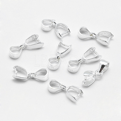 Anti-Tarnish Rhodium Plated 925 Sterling Silver Pendant Bails STER-E050-10P-1
