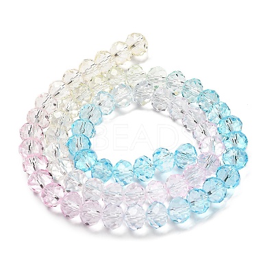 Transparent Painted Glass Beads Strands X1-DGLA-A034-T8mm-A21-1