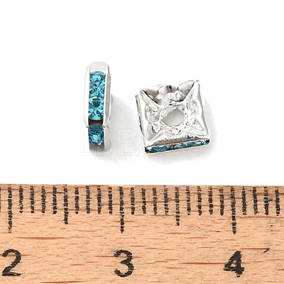 Brass Rhinestone Spacer Beads RSB072-13S-1