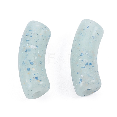 Marbled Stone Style Opaque Acrylic Beads OACR-G009-04B-1