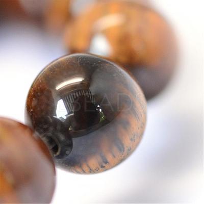 Grade AB Natural Tiger Eye Round Bead Strands G-E334-10mm-17-1