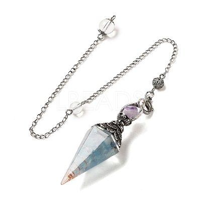 Resin Bullet Dowsing Pendulum Big Pendants G-H058-01AS-08-1