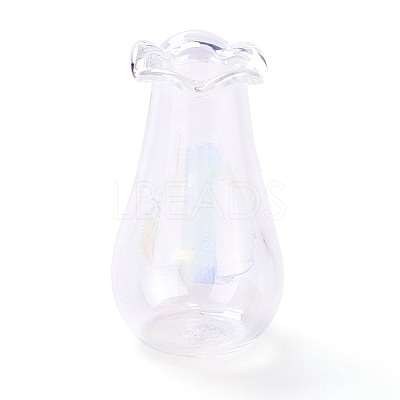 Miniature Glass Vase Ornaments AJEW-Z006-01F-1
