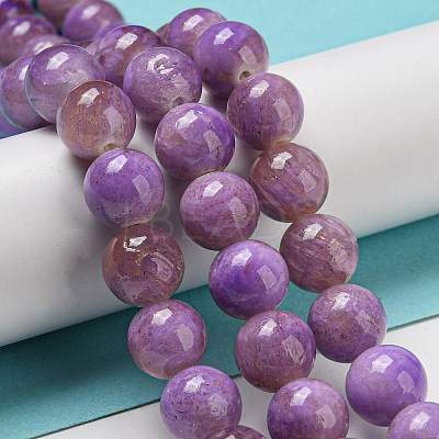 Dyed Natural White Jade Beads Strands G-F764-03B-1