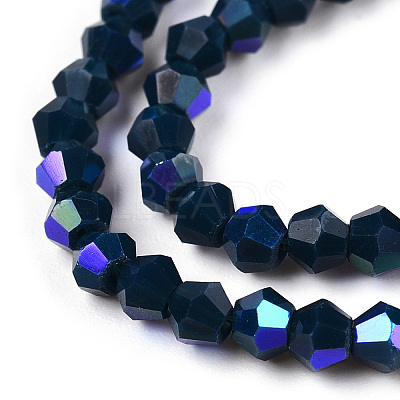 Opaque Solid Color Electroplate Glass Beads Strands LS-EGLA-A039-P2mm-L09-1