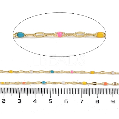 Rack Plating Brass Dapped Chains AJEW-Q153-03G-11-1