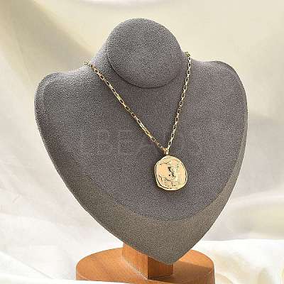 304 Stainless Steel Constellation Pendant Necklaces LS-NJEW-K392-01G-06-1